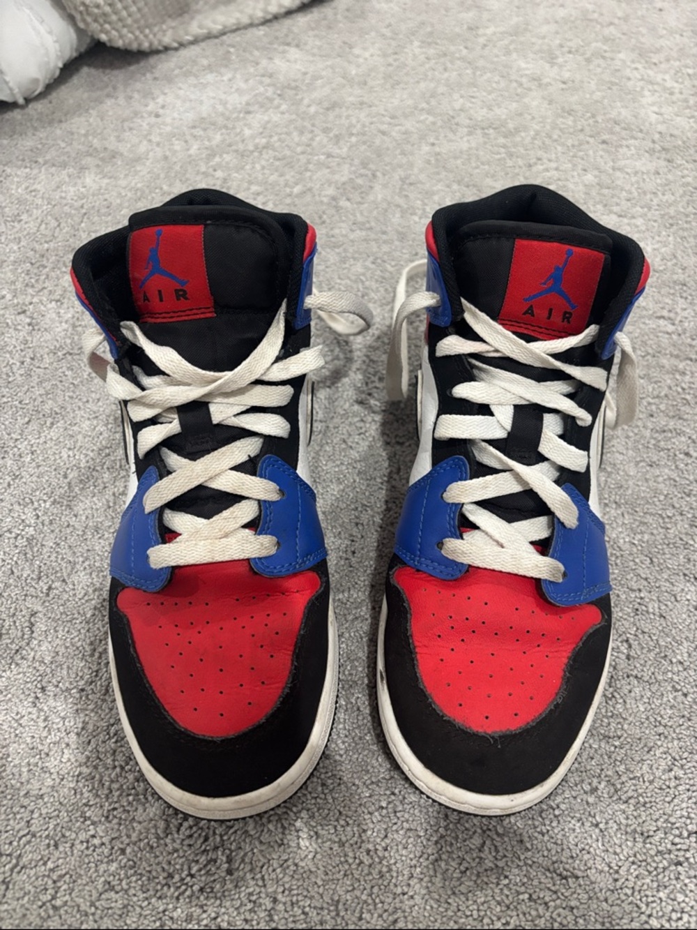 Jordan Kids Mid-Top Sneakers - Red, Blue, Black, White